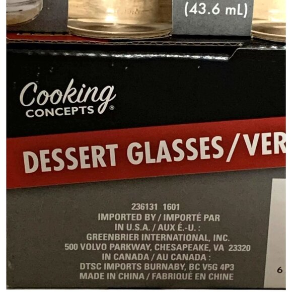Cooking Concepts Dessert Glasses 1.5 Oz Set Of 3 Bonus Extra Glass Included - Picture 3 of 6
